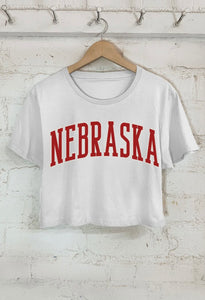 White Nebraska tee