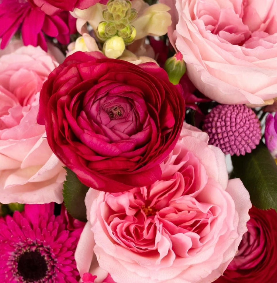 Gummy pink mother’s day arrangement