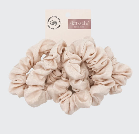 Organic cotton knit scrunchies